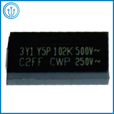 encapsulación plástica Chip Safety Capacitor 500VAC 10-4700pF Y5P Y5U Y5V de 11.4x6.0m m