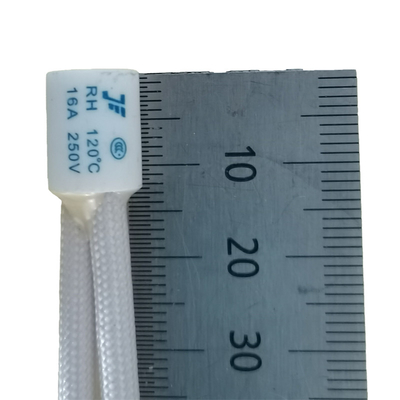 Fusible de corte térmico protector de cerámica cilíndrico enlace 16A 250V 120C para grifo de agua eléctrico