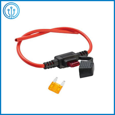 bloque en línea del fusible de Mini Car Micro 2 del tenedor del fusible del soporte del PWB del cable de 25A 32V 22AWG