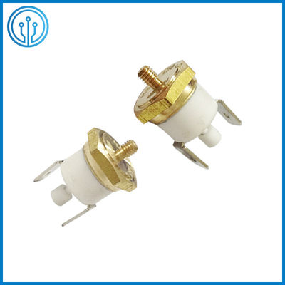 M4 interruptor bimetálico de cobre amarillo 85C de la temperatura del tornillo 10A del termóstato bimetálico del disco